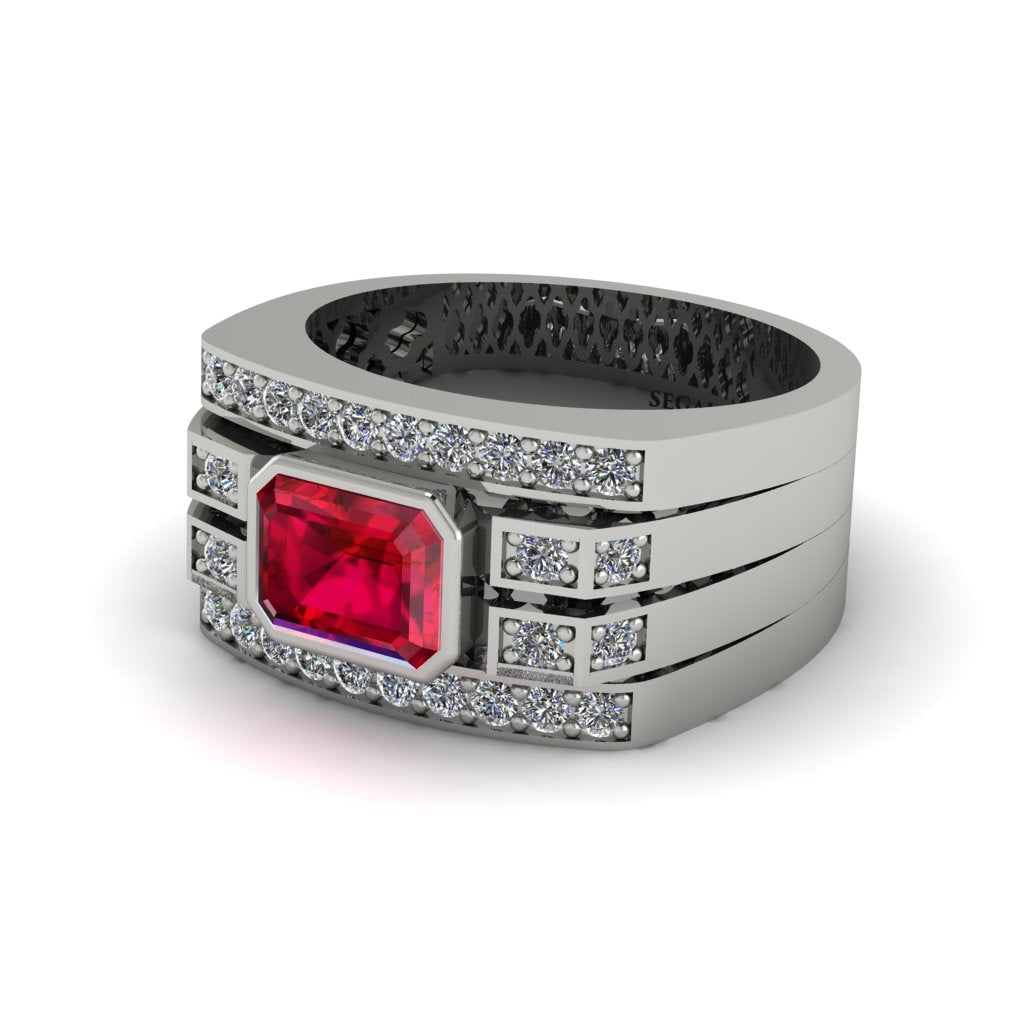 Ruby Majestic Splendor Men's Ring - Shiloh No. 12