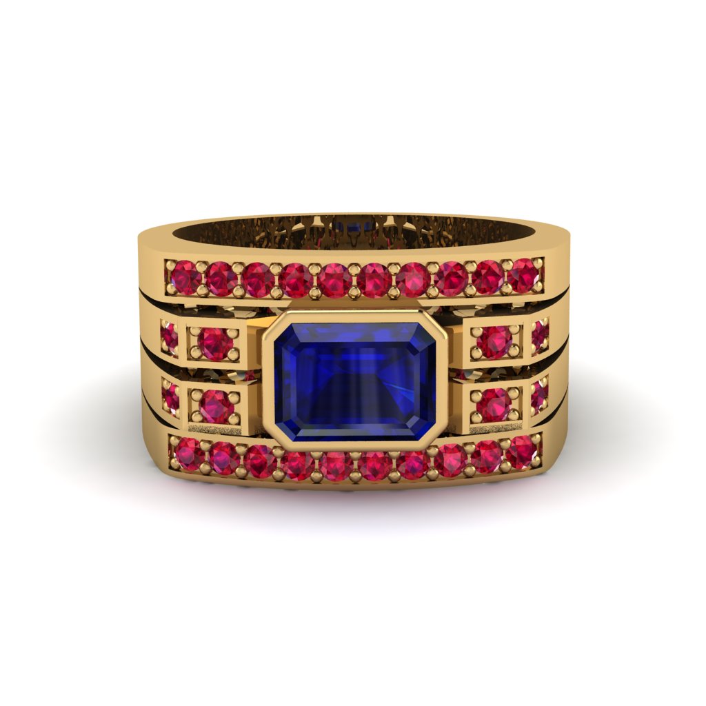 Sapphire Majestic Splendor Men's Ring - Shiloh No. 58