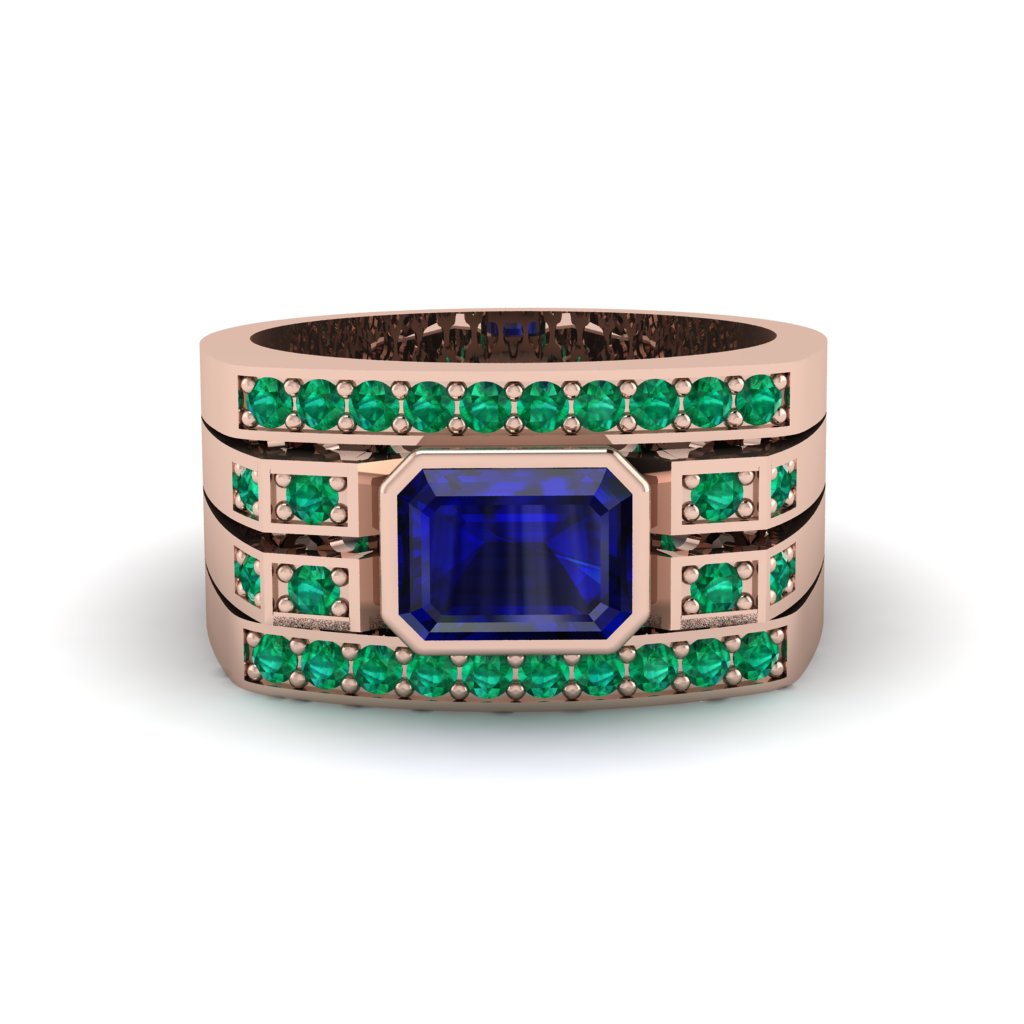 Sapphire Majestic Splendor Men's Ring - Shiloh No. 29
