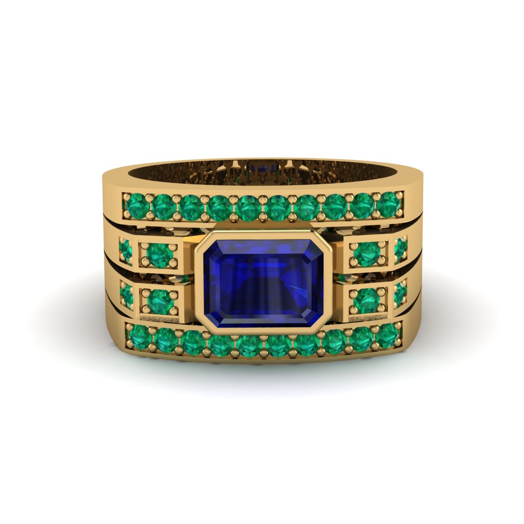 Sapphire Majestic Splendor Men's Ring - Shiloh No. 28