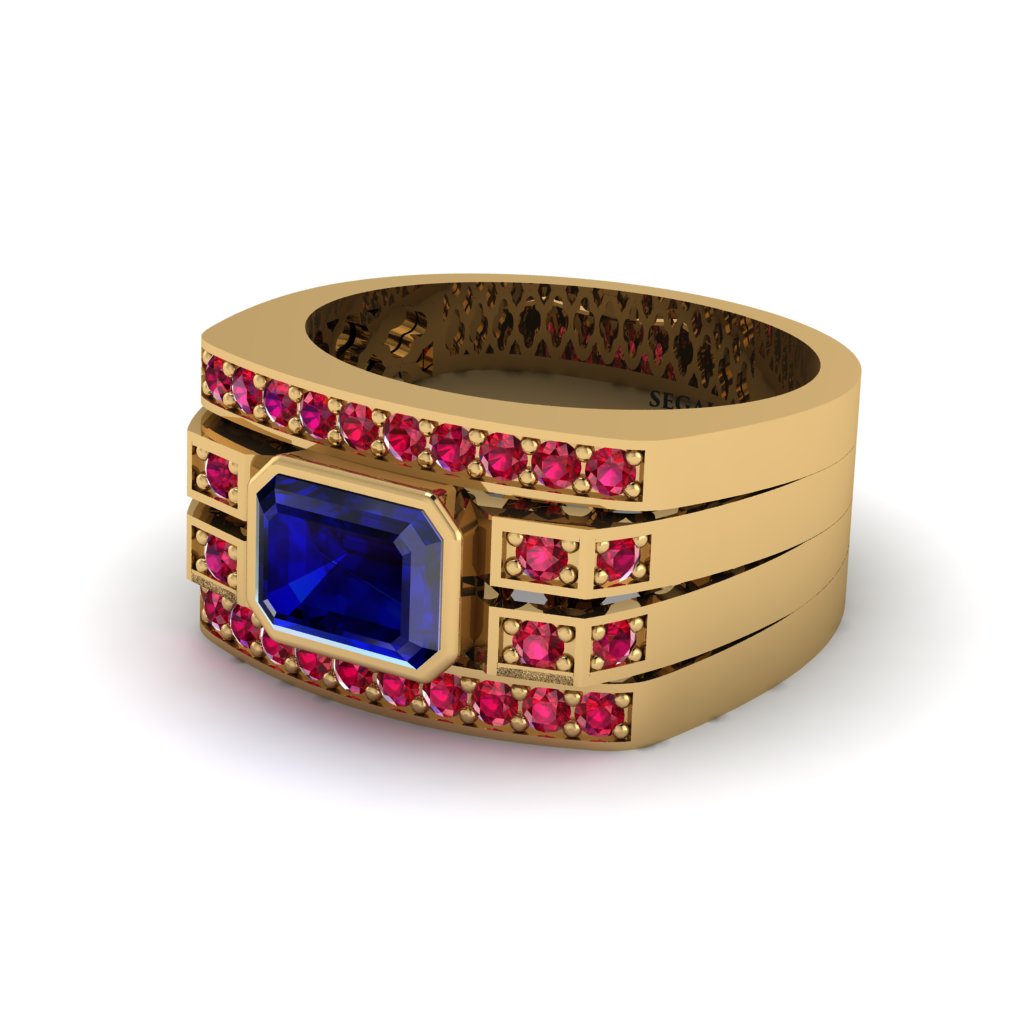 Sapphire Majestic Splendor Men's Ring - Shiloh No. 58