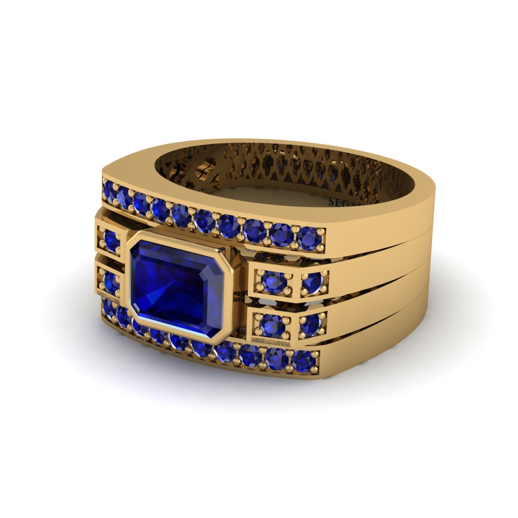 Sapphire Majestic Splendor Men's Ring - Shiloh No. 73