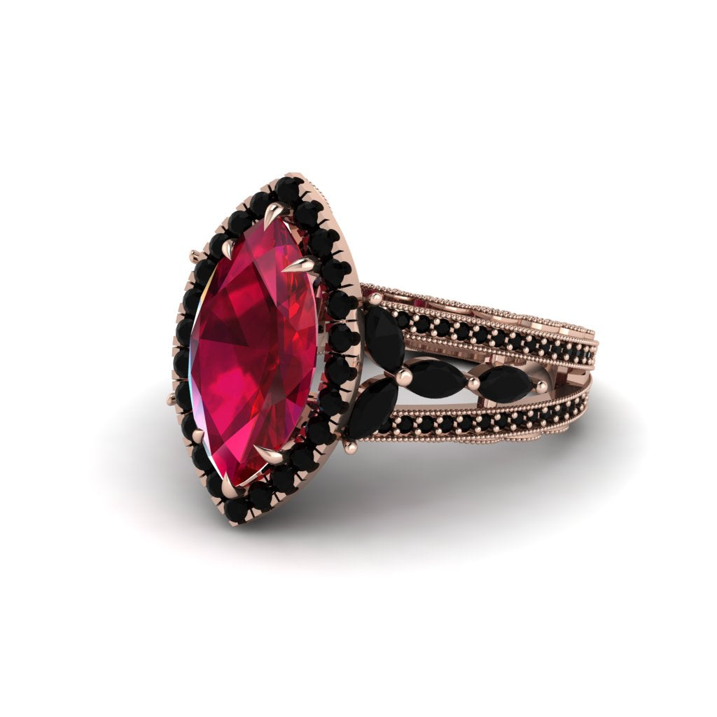 Ruby Majestic Splendor Engagement Ring - Antonella No. 41