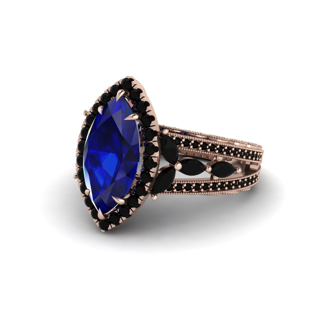 Sapphire Majestic Splendor Engagement Ring - Antonella No. 44