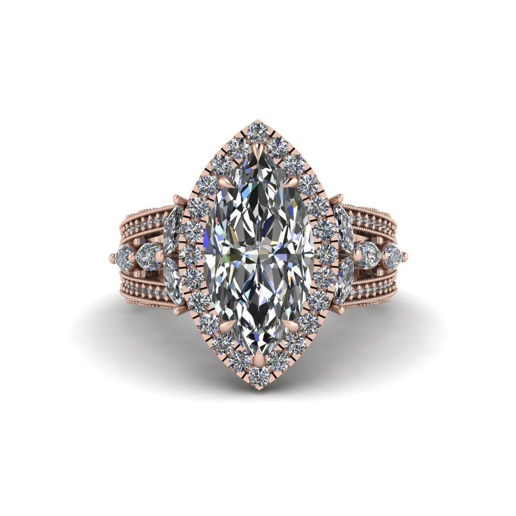 Diamond Majestic Splendor Engagement Ring - Antonella No. 2