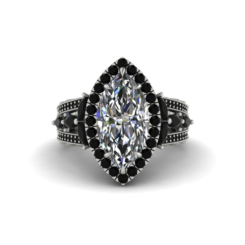 Diamond Majestic Splendor Engagement Ring - Antonella No. 33
