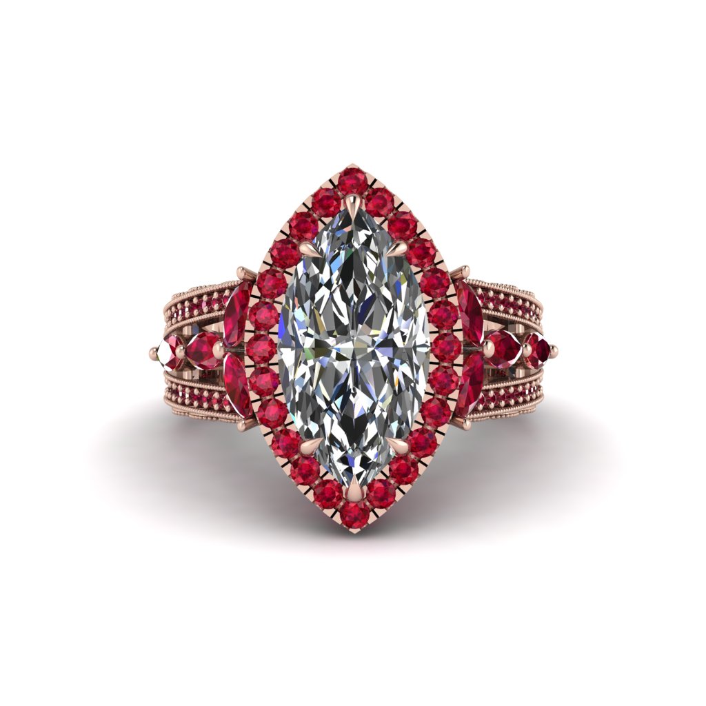 Diamond Majestic Splendor Engagement Ring - Antonella No. 47