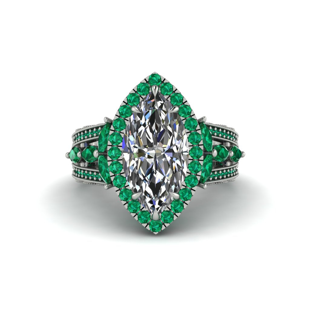 Diamond Majestic Splendor Engagement Ring - Antonella No. 18