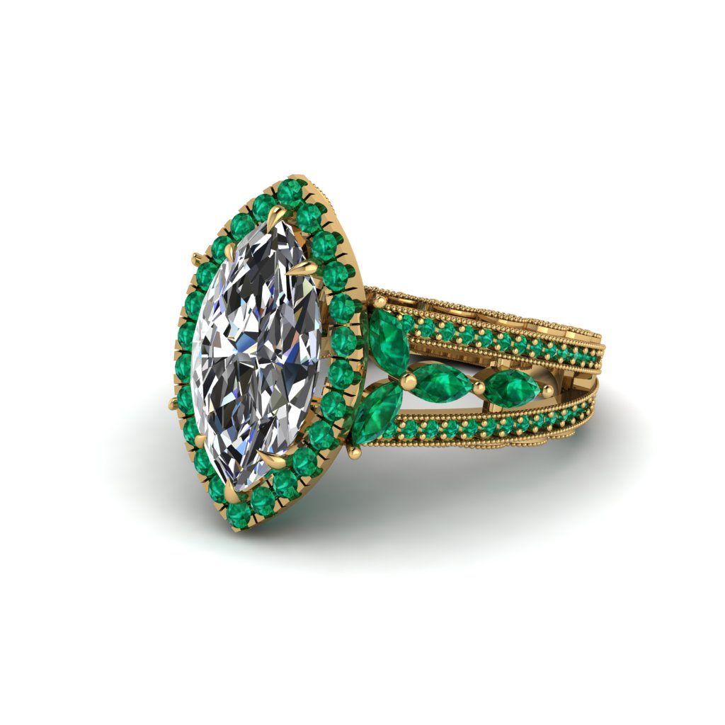 Diamond Majestic Splendor Engagement Ring - Antonella No. 16