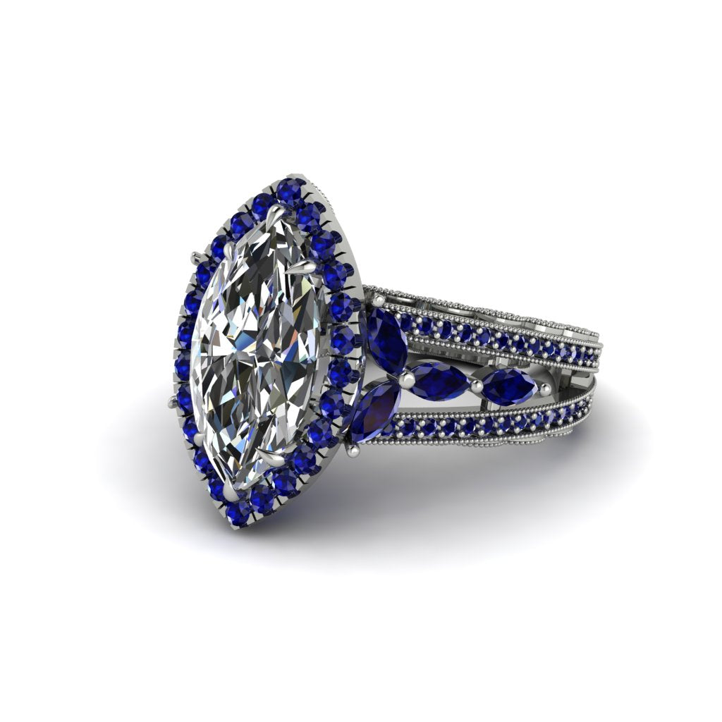 Diamond Majestic Splendor Engagement Ring - Antonella No. 63