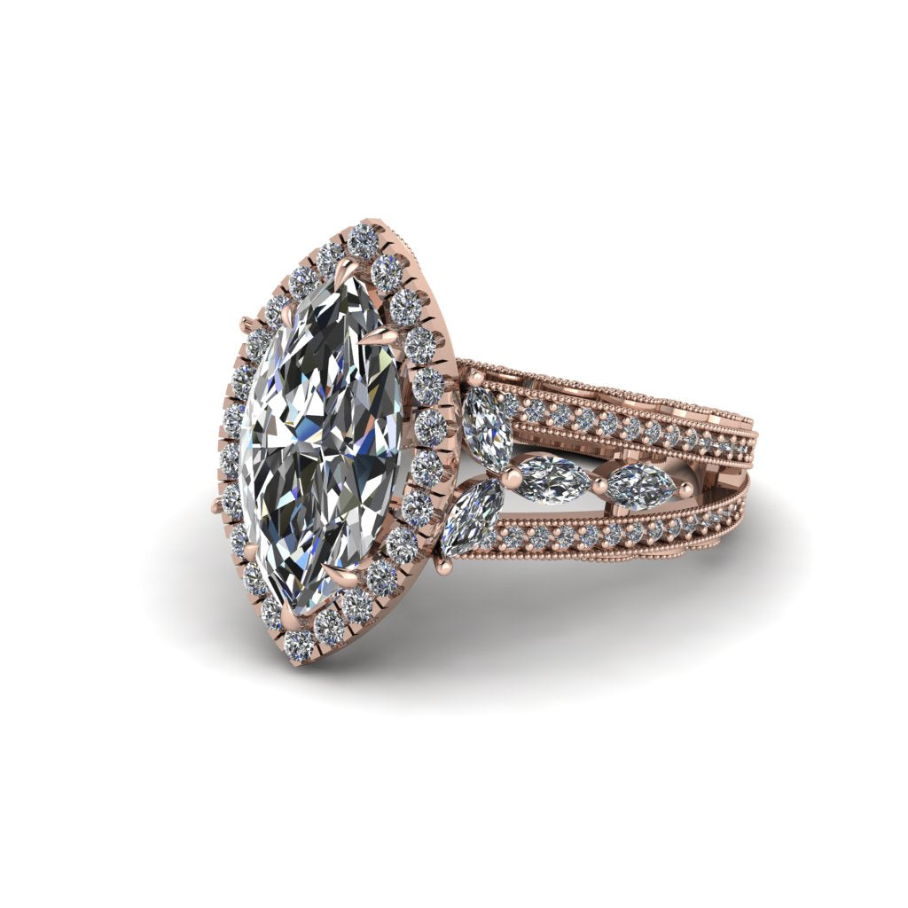 Diamond Majestic Splendor Engagement Ring - Antonella No. 2