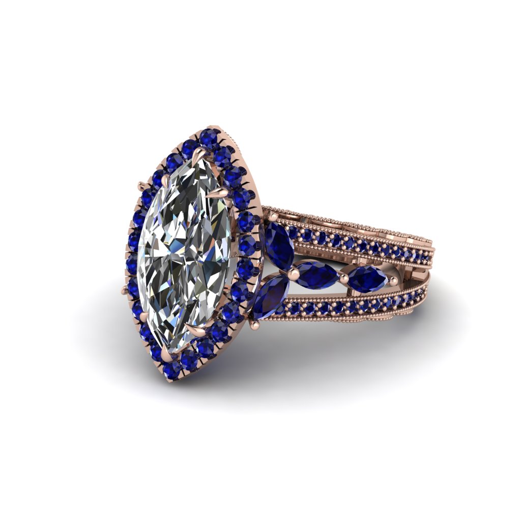 Diamond Majestic Splendor Engagement Ring - Antonella No. 62