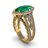 Emerald Majestic Splendor Engagement Ring - Antonella No. 4