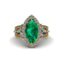 Emerald Majestic Splendor Engagement Ring - Antonella No. 4