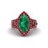 Emerald Majestic Splendor Engagement Ring - Antonella No. 50