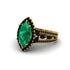 Emerald Majestic Splendor Engagement Ring - Antonella No. 34