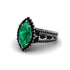 Emerald Majestic Splendor Engagement Ring - Antonella No. 36