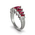 Marquise-Cut Ruby Cascade Engagement Ring - Regina No. 12 image 1