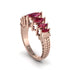 Marquise-Cut Ruby Cascade Engagement Ring - Regina No. 11 image 1