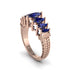 Marquise-Cut Sapphire Cascade Engagement Ring - Regina No. 14 image 1