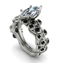 Marquise Diamond Golden Leaf Bridal Set - Julieta No. 33 image 1