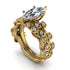 Marquise Diamond Golden Leaf Bridal Set - Julieta No. 1