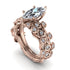 Marquise Diamond Golden Leaf Bridal Set - Julieta No. 2