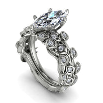 Marquise Diamond Golden Leaf Bridal Set (40)