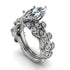 Marquise Diamond Golden Leaf Bridal Set - Julieta No. 3