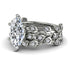 Marquise Diamond Golden Leaf Bridal Set - Julieta No. 3