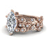 Marquise Diamond Golden Leaf Bridal Set - Julieta No. 2