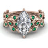 Marquise Diamond Golden Leaf Bridal Set - Julieta No. 17 image 2