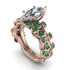 Marquise Diamond Golden Leaf Bridal Set - Julieta No. 17 image 3