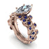 Marquise Diamond Golden Leaf Bridal Set - Julieta No. 62