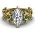 Marquise Diamond Golden Leaf Bridal Set - Julieta No. 16 image 3