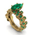 Marquise Emerald Golden Leaf Bridal Set - Julieta No. 19 image 1