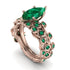 Marquise Emerald Golden Leaf Bridal Set - Julieta No. 20 image 1