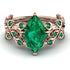 Marquise Emerald Golden Leaf Bridal Set - Julieta No. 20 image 2