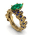 Marquise Emerald Golden Leaf Bridal Set - Julieta No. 64 image 3