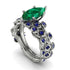 Marquise Emerald Golden Leaf Bridal Set - Julieta No. 66 image 3