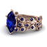Marquise Sapphire Golden Leaf Bridal Set - Julieta No. 74 image 2