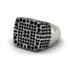 Black Diamond Men's Geometric Grid Ring - Pat No. 9