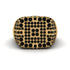 Black Diamond Men's Geometric Grid Ring - Pat No. 7