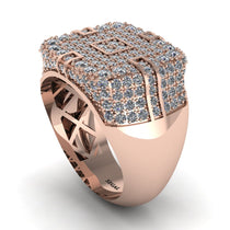 Diamond Men's Geometric Grid Ring - Pat No. 2 image 1