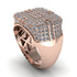 Diamond Men's Geometric Grid Ring - Pat No. 2 image 1