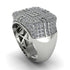 Diamond Men's Geometric Grid Ring - Pat No. 3 image 1