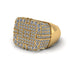 Diamond Men's Geometric Grid Ring - Pat No. 1