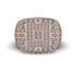 Diamond Men's Geometric Grid Ring - Pat No. 2