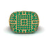 Emerald Men's Geometric Grid Ring - Pat No. 4