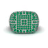 Emerald Men's Geometric Grid Ring - Pat No. 6